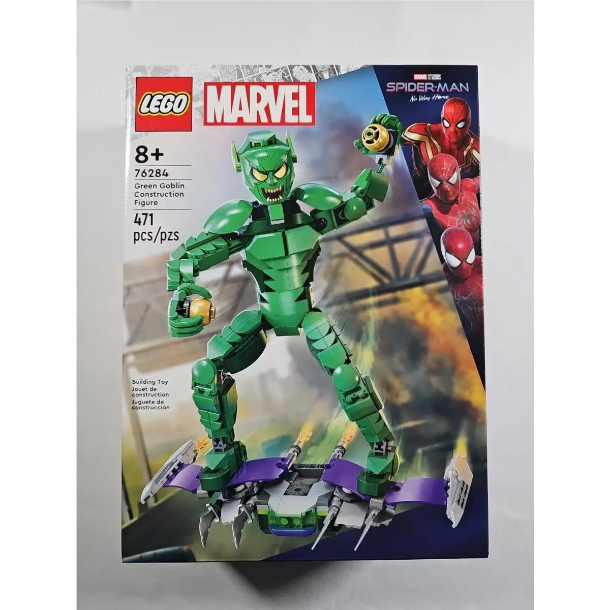 Lego 76284 Marvel Spider-man No Way Home Movie Green Goblin Construction Figure