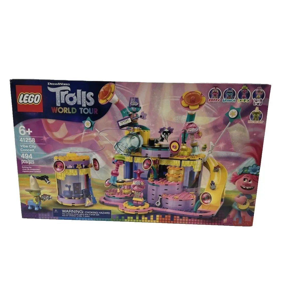 Retired Lego Trolls World Tour Set 41258 Vibe City Concert