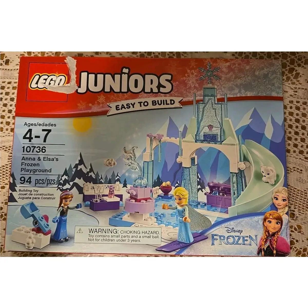 Lego Juniors 10736 Disney Anna Elsa`s Frozen Playground Box Read