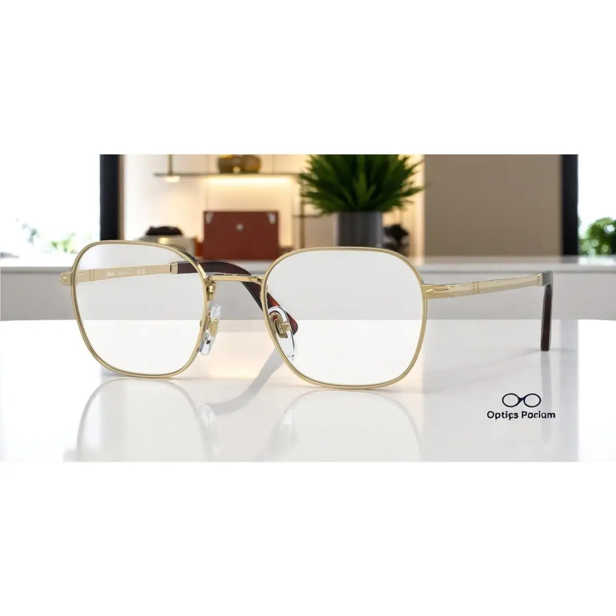 Persol PO1010V 515 Gold Transparent 50 mm Unisex Eyeglasses