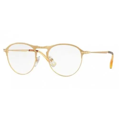 Persol Men Oval Eyeglasses PO7092V 1069 Gold Frame Demo Customisable Lens