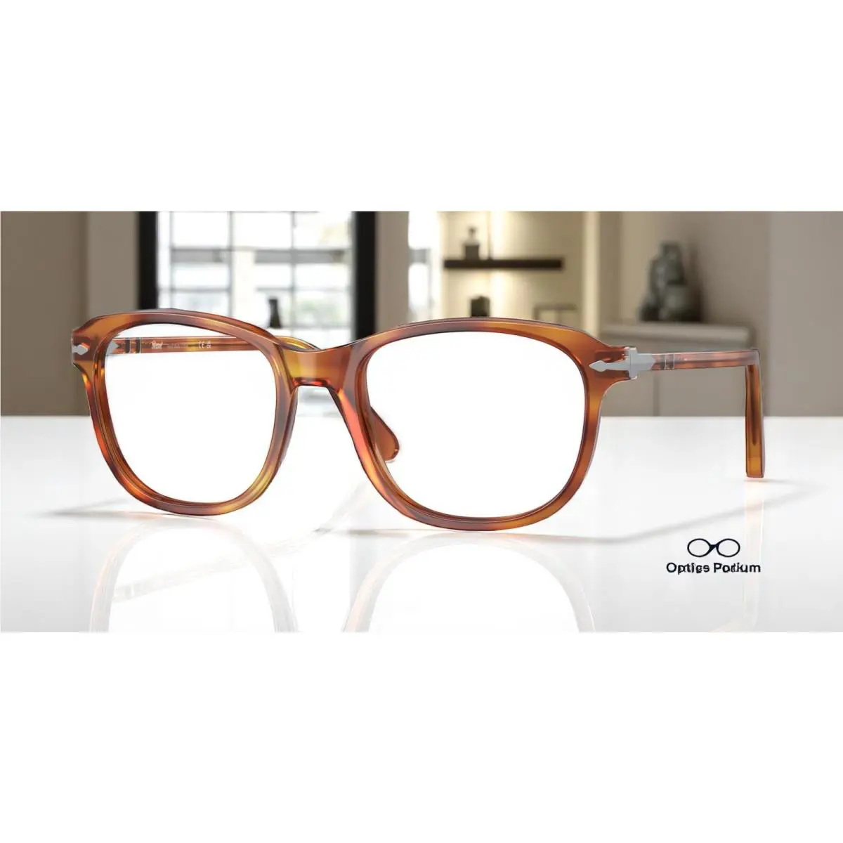 Persol PO1935V 96 Terra Di Siena Transparent 51 mm Unisex Eyeglasses