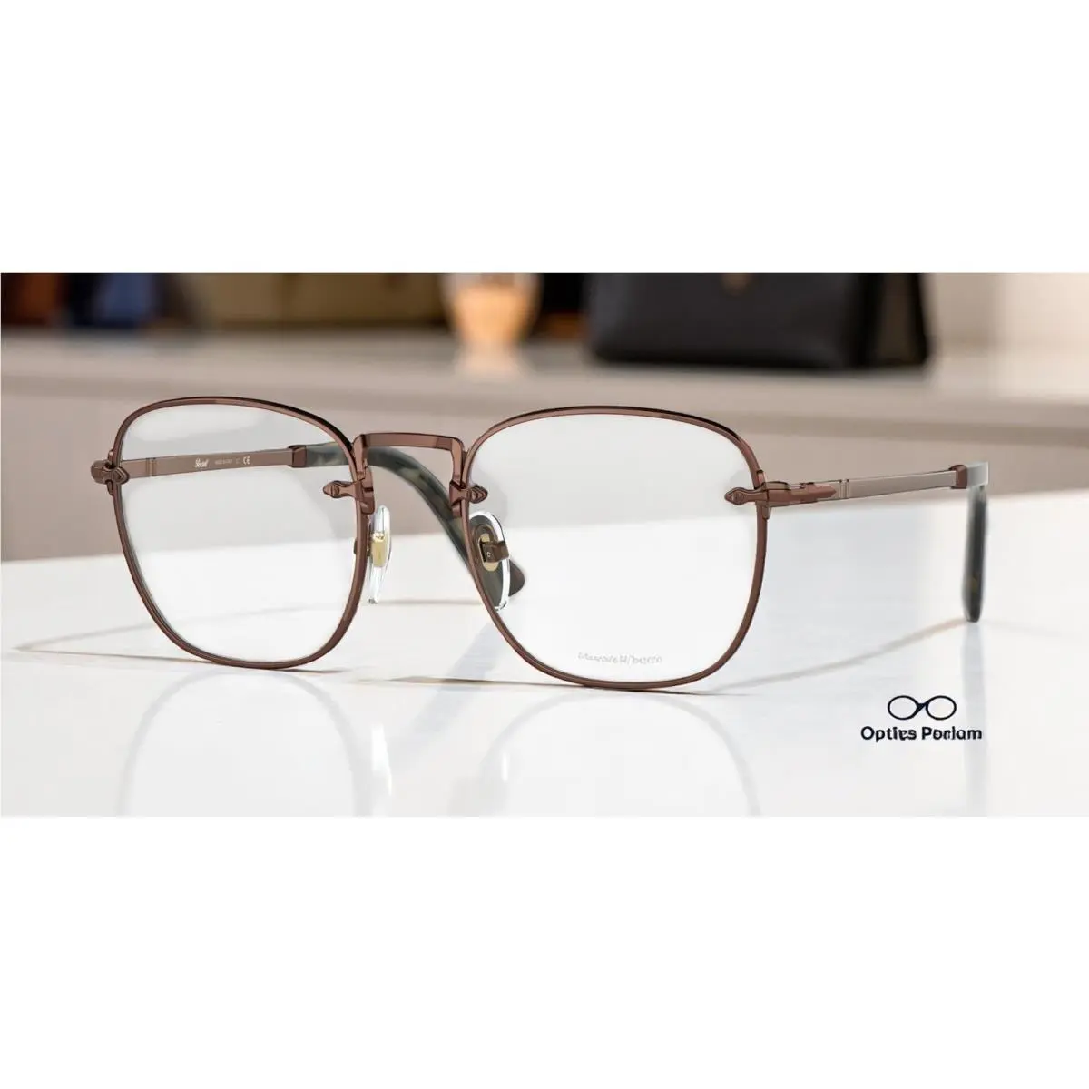 Persol PO2490V 1148 Square Brown Demo Lens 50 mm Men`s Eyeglasses