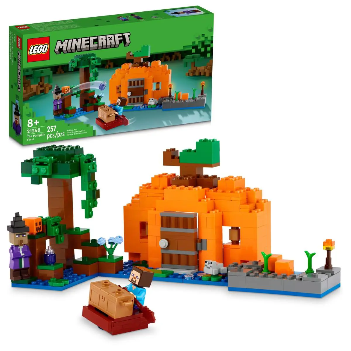 Lego Minecraft The Pumpkin Farm 21248 Building Toy Hands-on Action in The Swamp