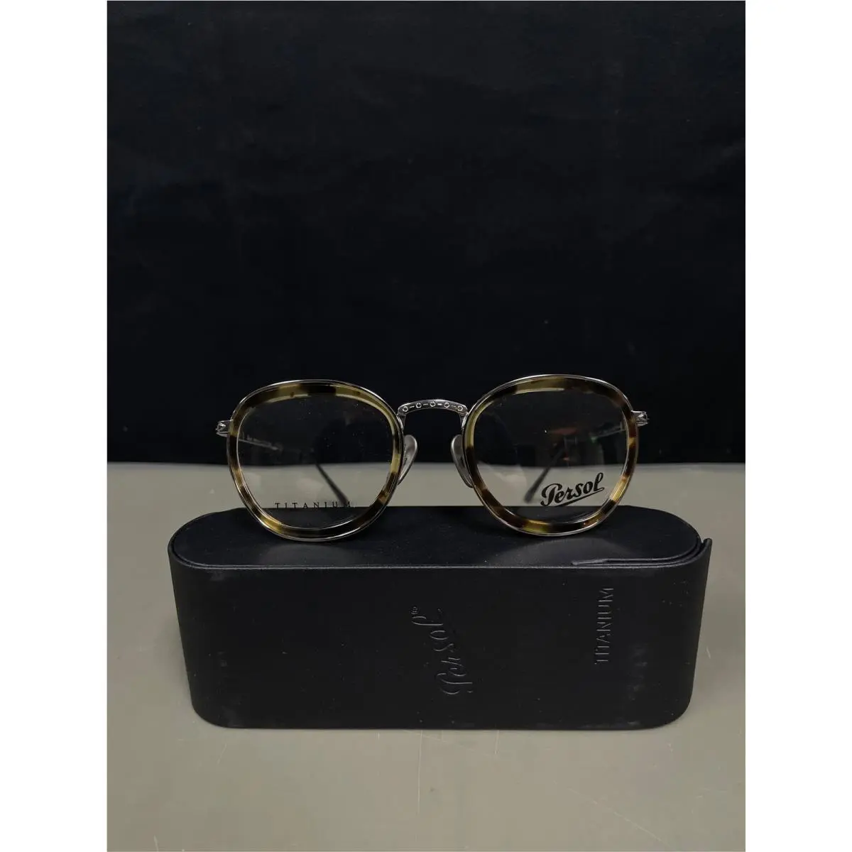 Persol Unisex Po5009vt Round - Demo Lenses Eyewear Frames - Frame: Silver