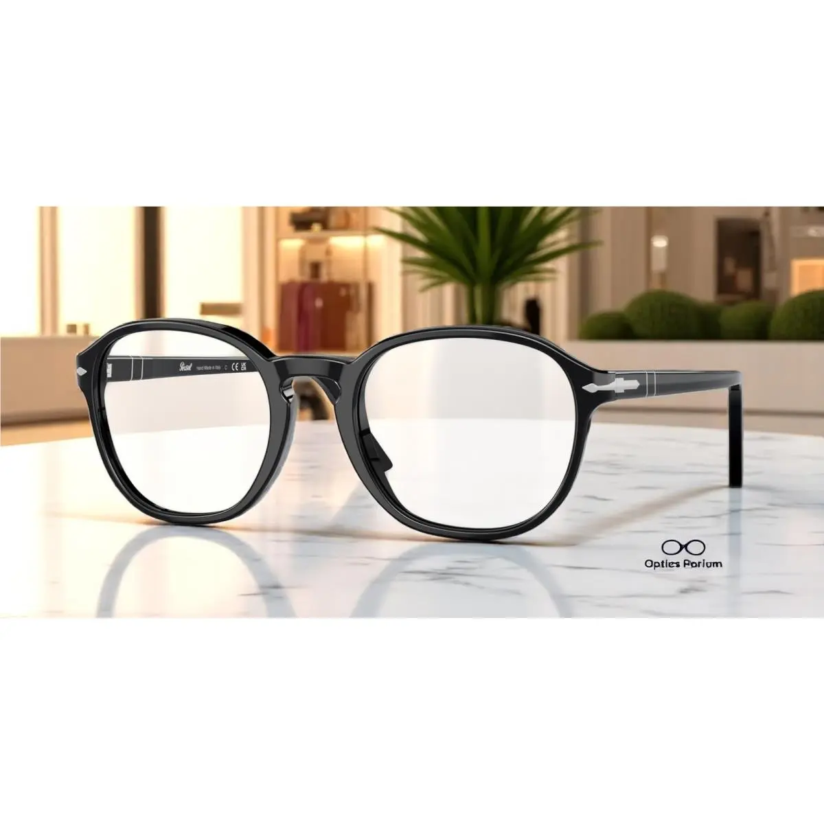 Persol PO3343V 95 Black Clear 53 mm Unisex Eyeglasses