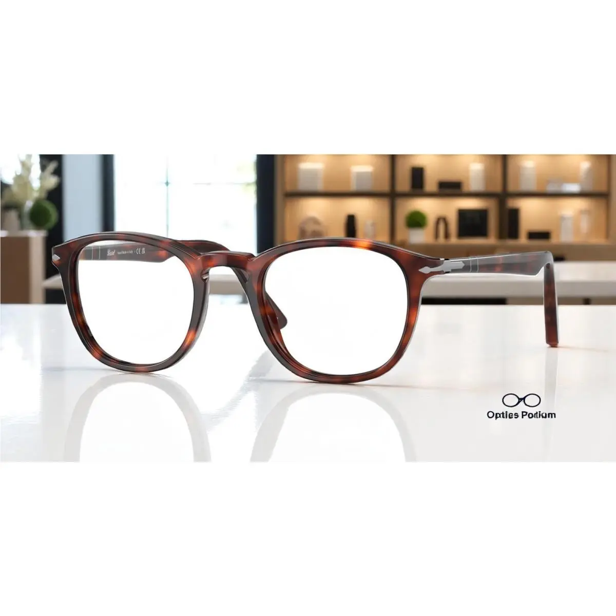 Persol PO3143V 24 Rectangle Havana Demo Lens 49 mm Men`s Eyeglasses