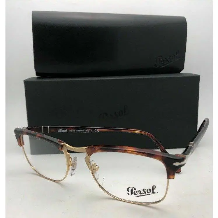 Persol Rx-able Eyeglasses 8359-V 24 51-19 145 Havana Tortoise Gold Frames
