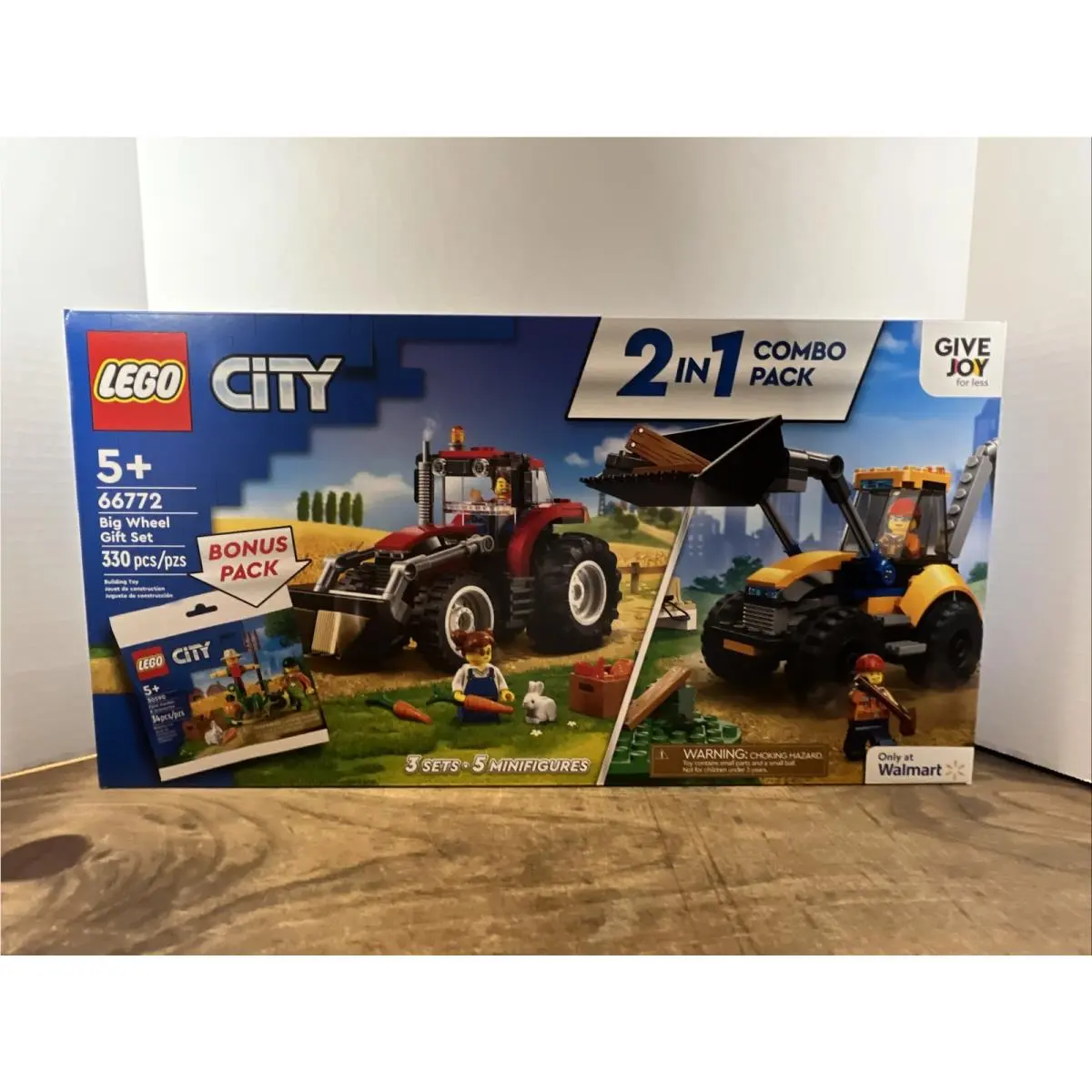 Lego City Big Wheel Set 66772 330 Piece Plus Farm Garden Scarecrow Bonus Pack