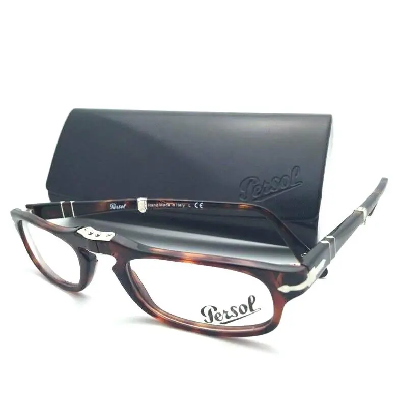 Folding Persol Rx-able Eyeglasses 2886-V 24 51-22 Havana Tortoise Frames W/case