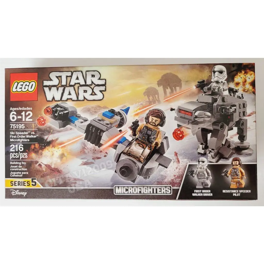 Lego Star Wars 75195 Ski Speeder Vs. First Order Walker Microfighters Retired