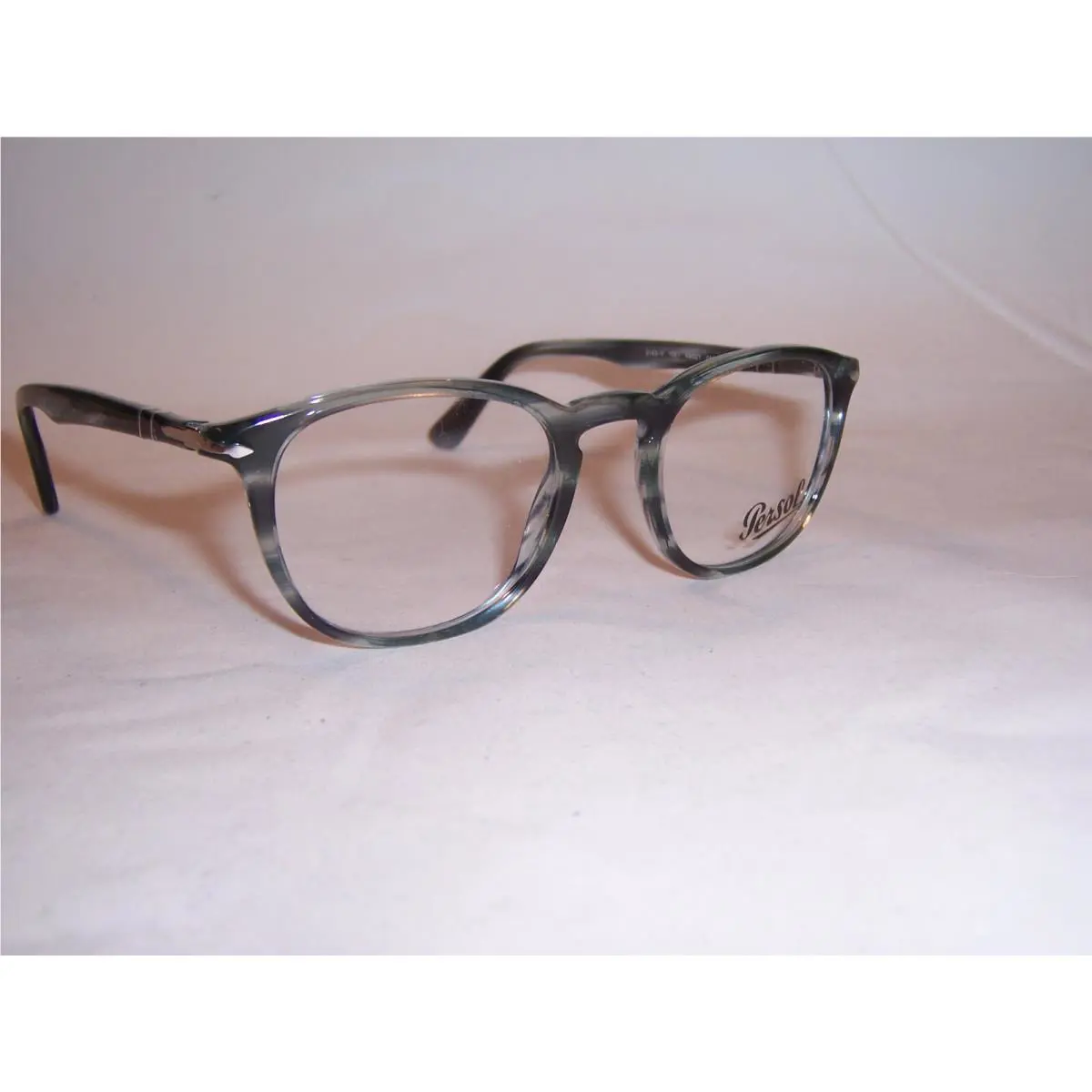 Persol Eyeglasses 3143V 1051 Striped Gray 49mm RX 3143