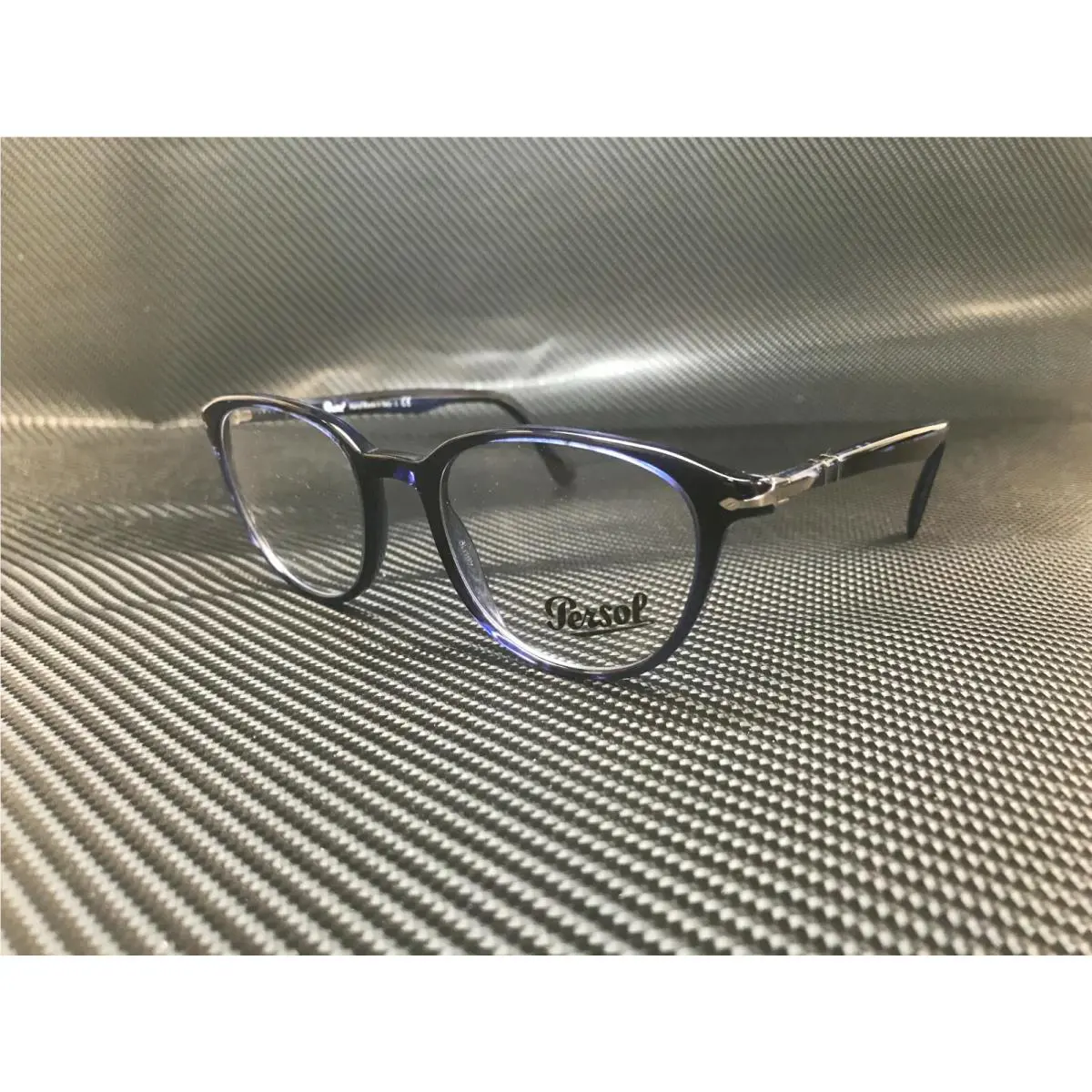 Persol PO3176V 1053 Blue Striped Pilot Men`s 48 mm Eyeglasses