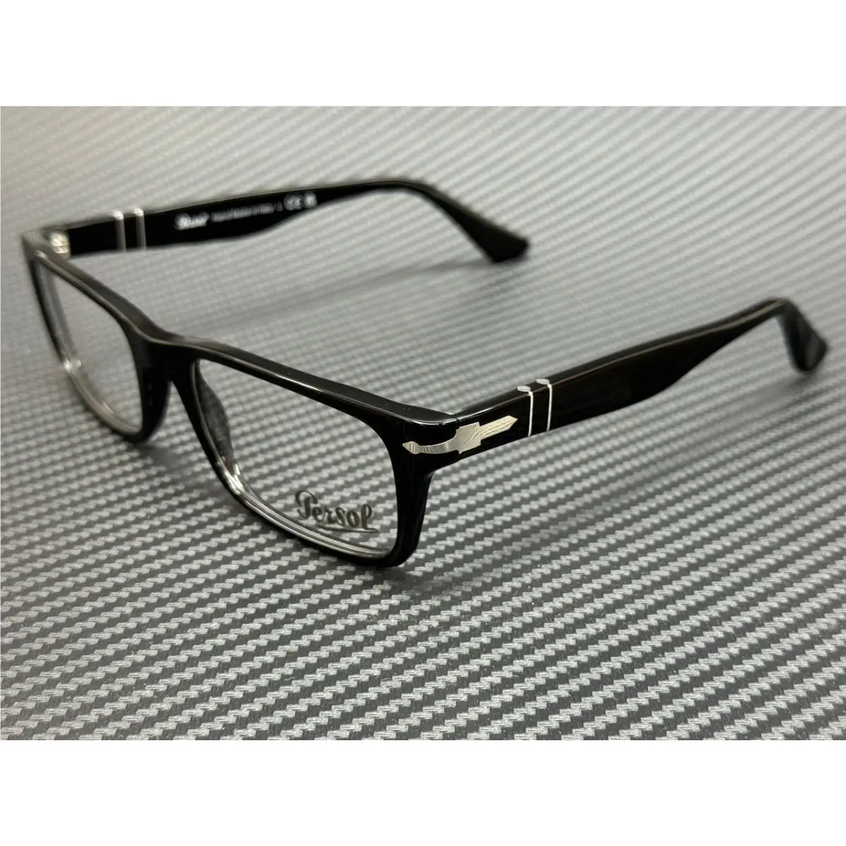 PO3050V 95 Black Demo Lens Men`s Eyeglasses 55 mm by Persol