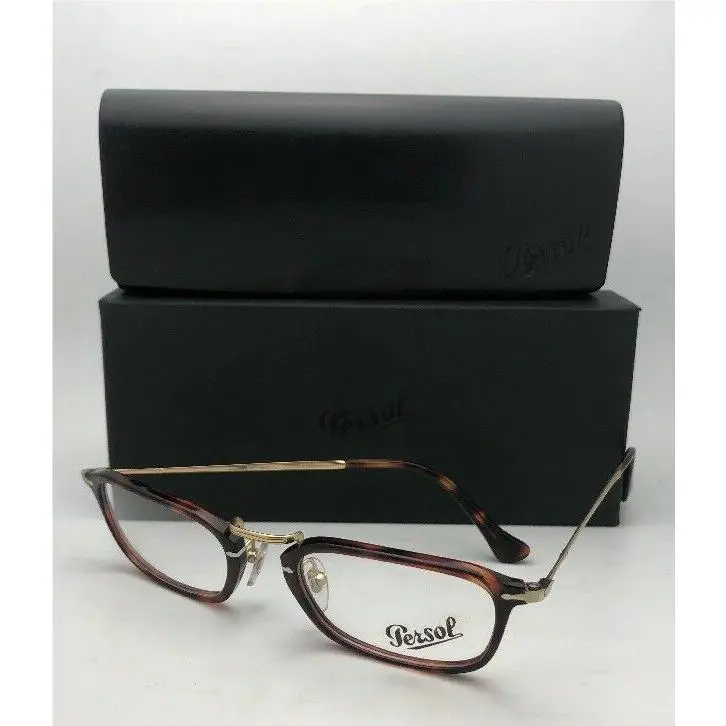 Persol Eyeglasse 3044-V 24 50-21 140 Tortoise Havana Gold Frames with Case
