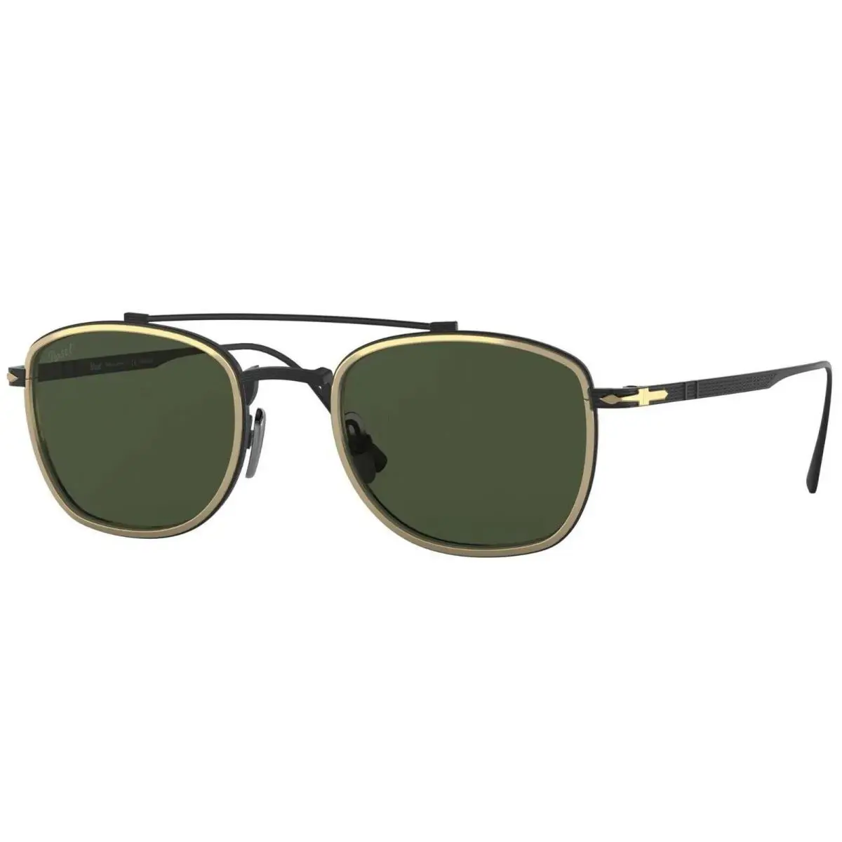 Persol Sunglasses PO5005ST 800831 50mm Black Gold / Green Lens