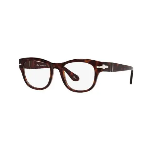 Persol PO 3270V 24 Havana Plastic Rectangle Eyeglasses 52mm - Frame: Brown