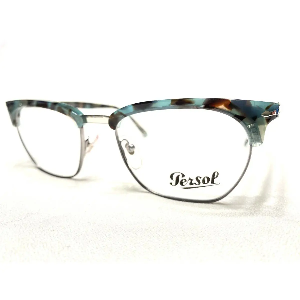 Persol PO3196-V 1070 Tailoring Edition Tortoise Azure Eyeglasses Frames 53mm - Frame: Blue Tortoise & Pewter, Manufacturer: 1070