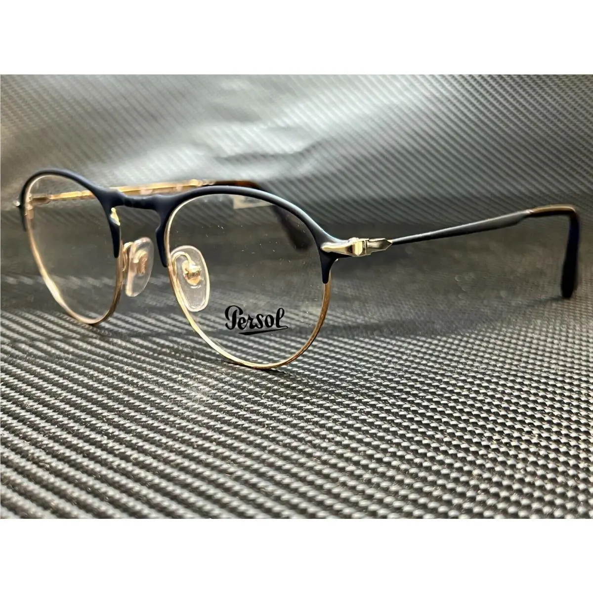 Persol PO7092V 1073 Blue Bronze Square Men`s 48 mm Eyeglasses