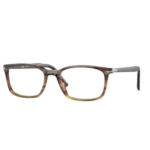 Persol PO3189V 1137 Striped Grey Gradient Brown Transparent 55mm Mens Eyeglasses