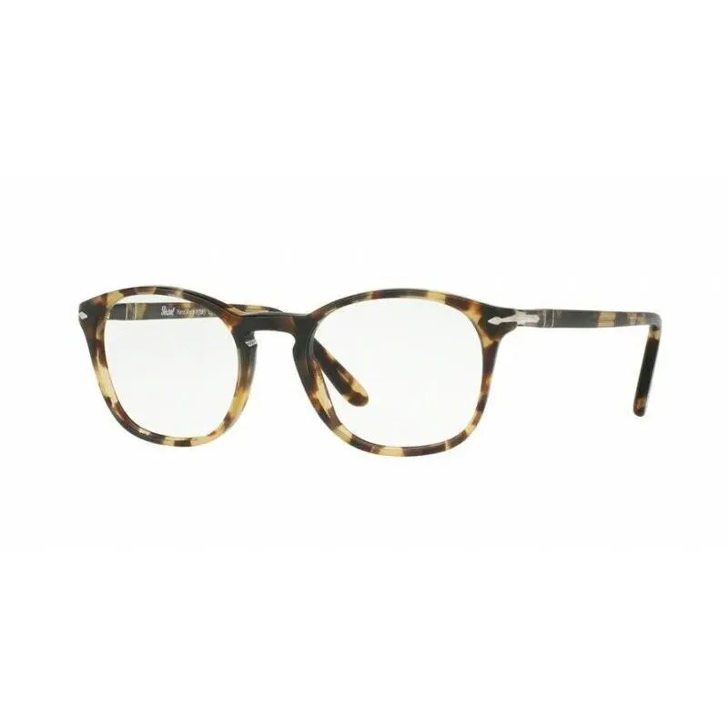 Persol PO3007V 1056 50 Brown and Beige Tortoise Plastic Square Eyeglasses