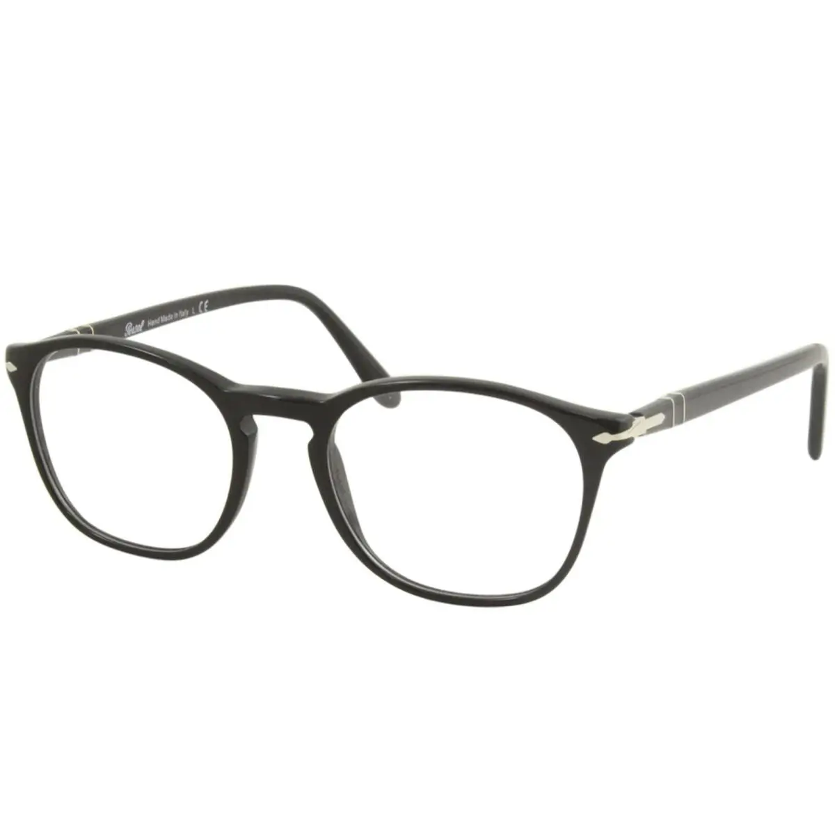 Classic  Eyeglasses 3007-V 95 50-19 Shiny Black Frames Key Hole Bridge by Persol