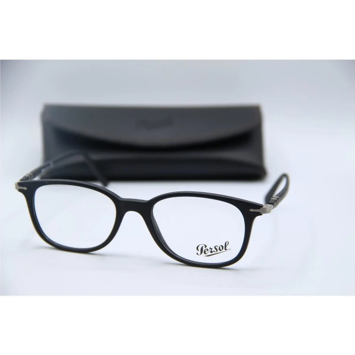 Persol P 3183-V 1042 Black Silver Eyeglasses W/case 52-19