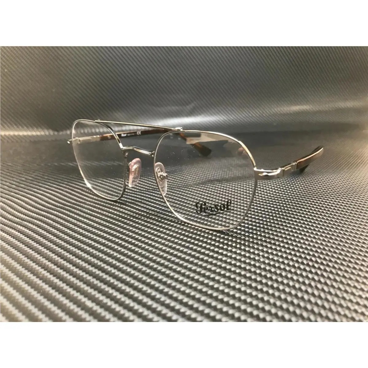 Persol PO2483V 513 Gunmetal Square Rectangle Men`s 50 mm Eyeglasses