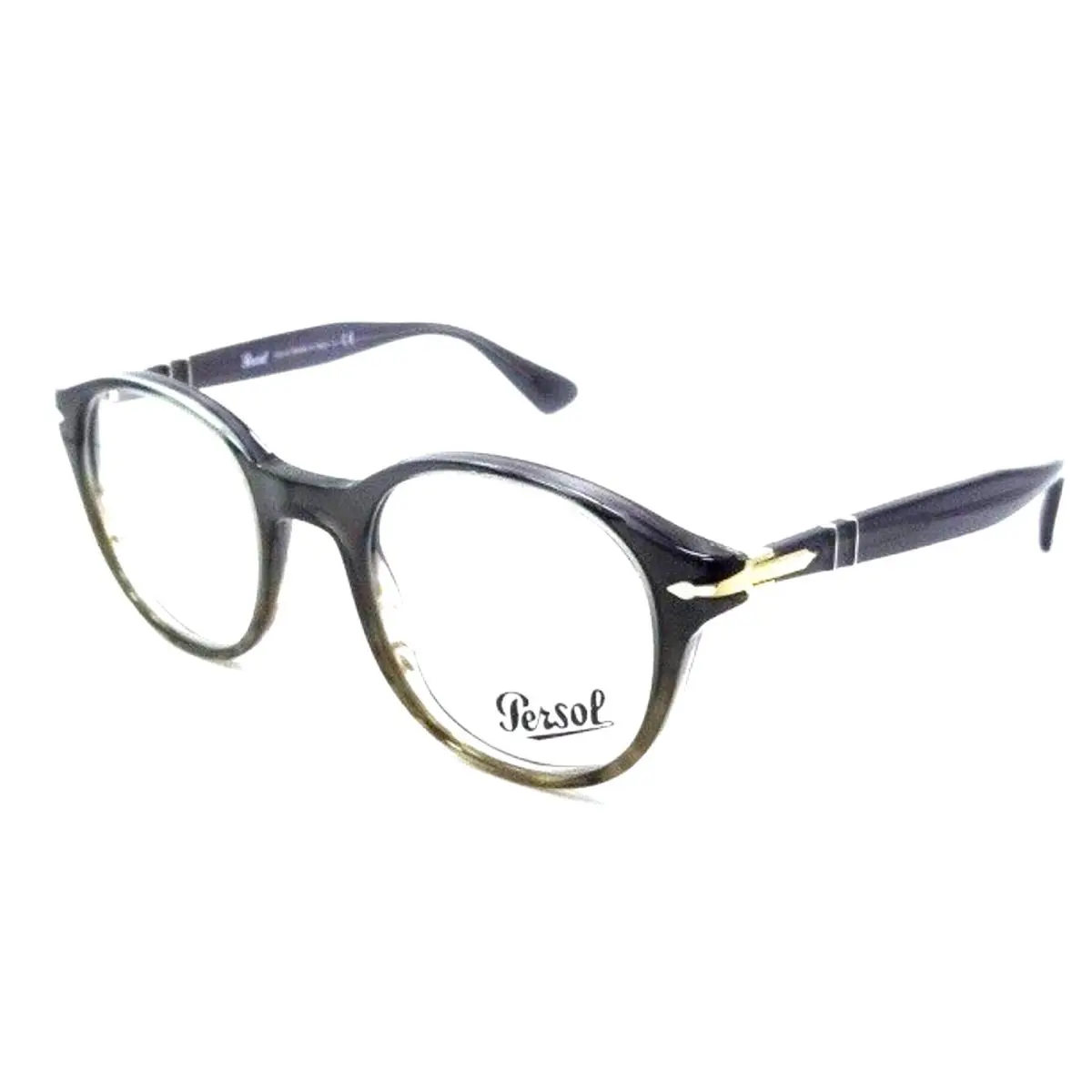 Persol Eyeglasses 3144-V 1012 49-22 145 Grey Fade Green Frames Spring Hinges