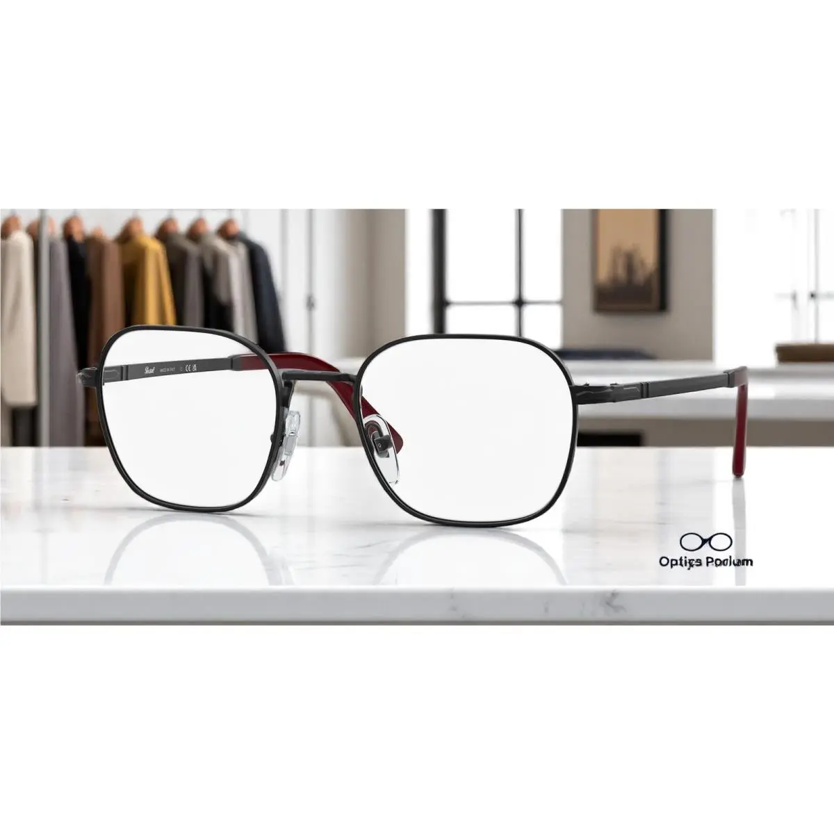 Persol PO1010V 1078 Black Transparent 50 mm Unisex Eyeglasses
