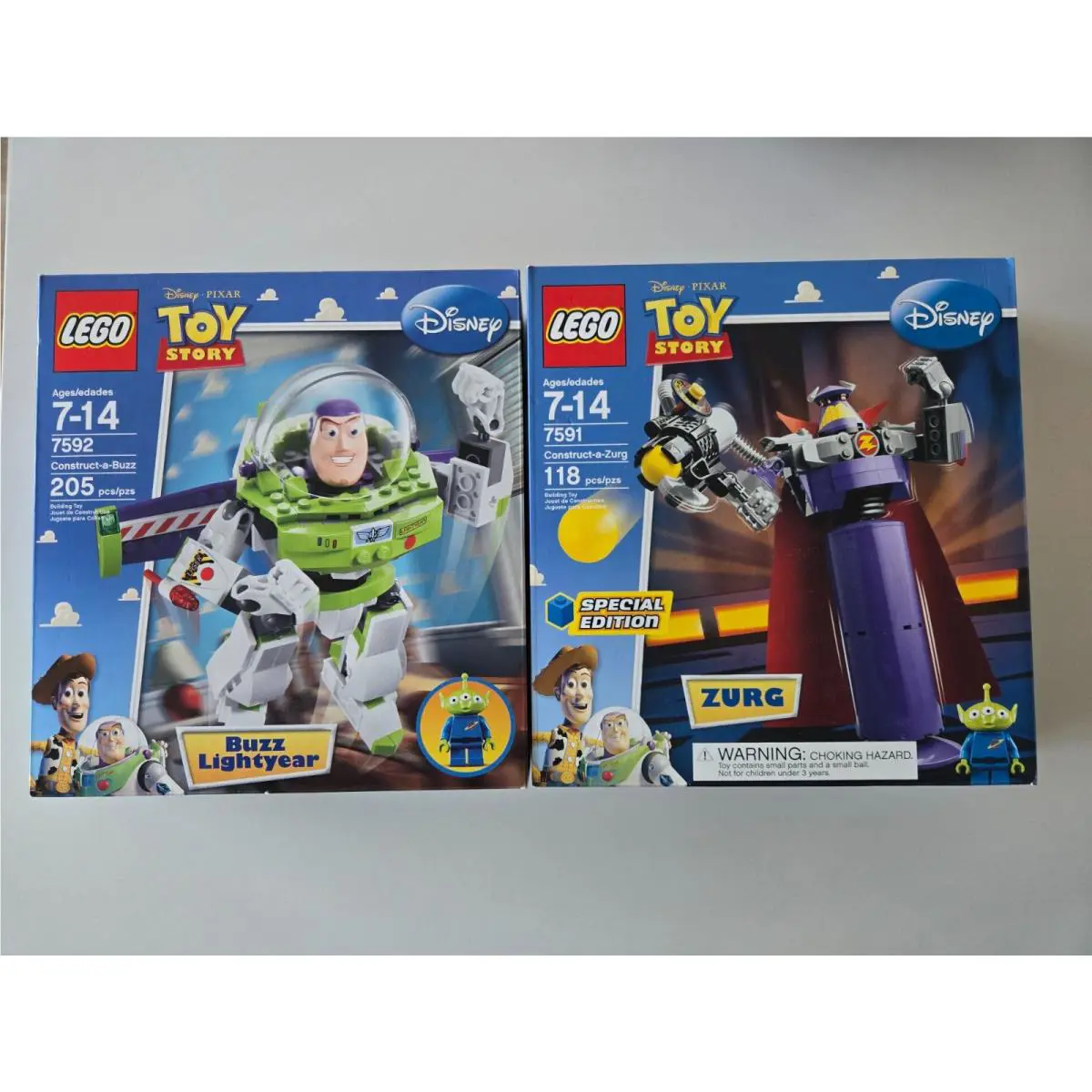 Lego 7591 and 7592 Toy Story Construct-a-zurg and Buzz Disney Pixar
