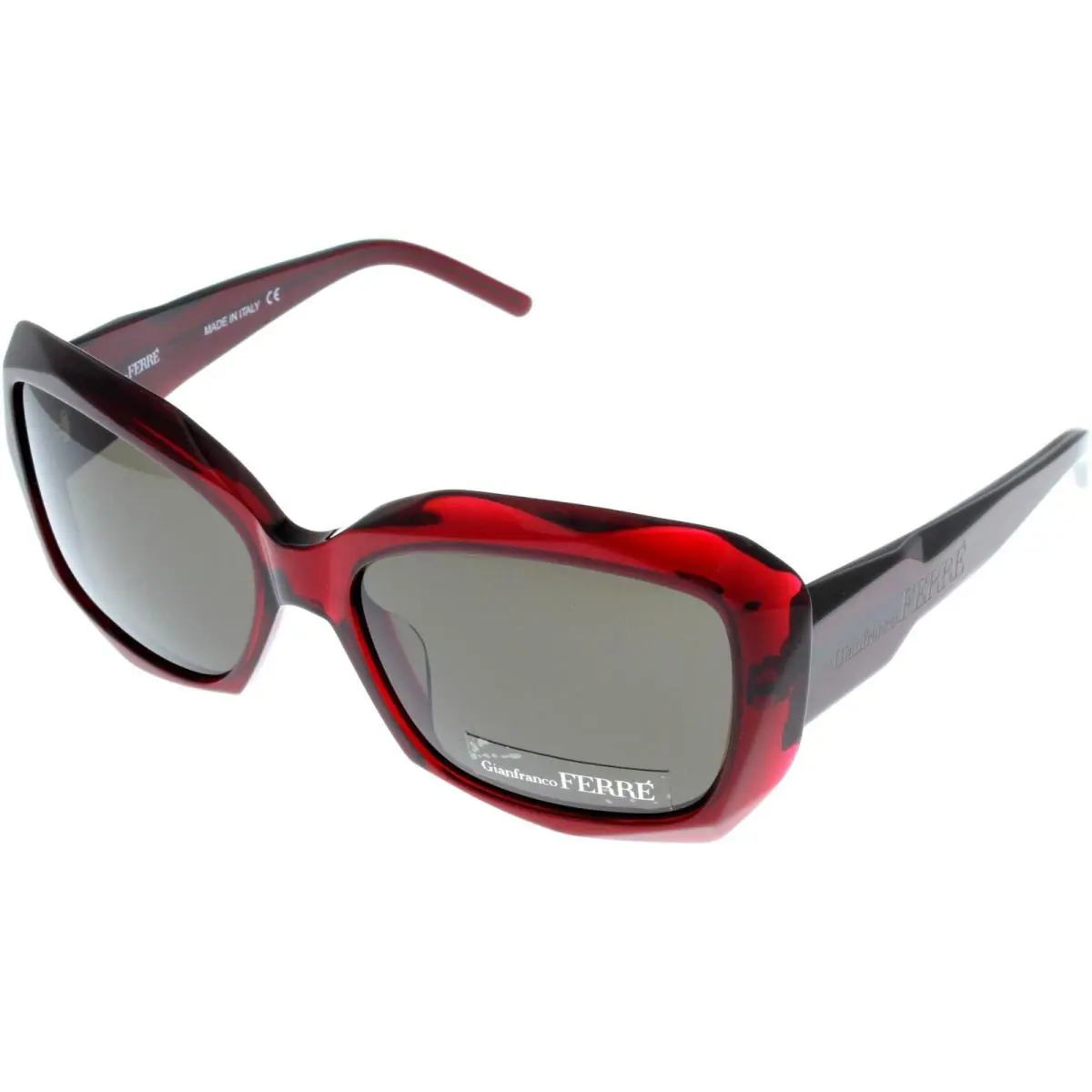 Sunglasses Women Red Bordeaux Rectangular GF928 03 by Gianfranco Ferre