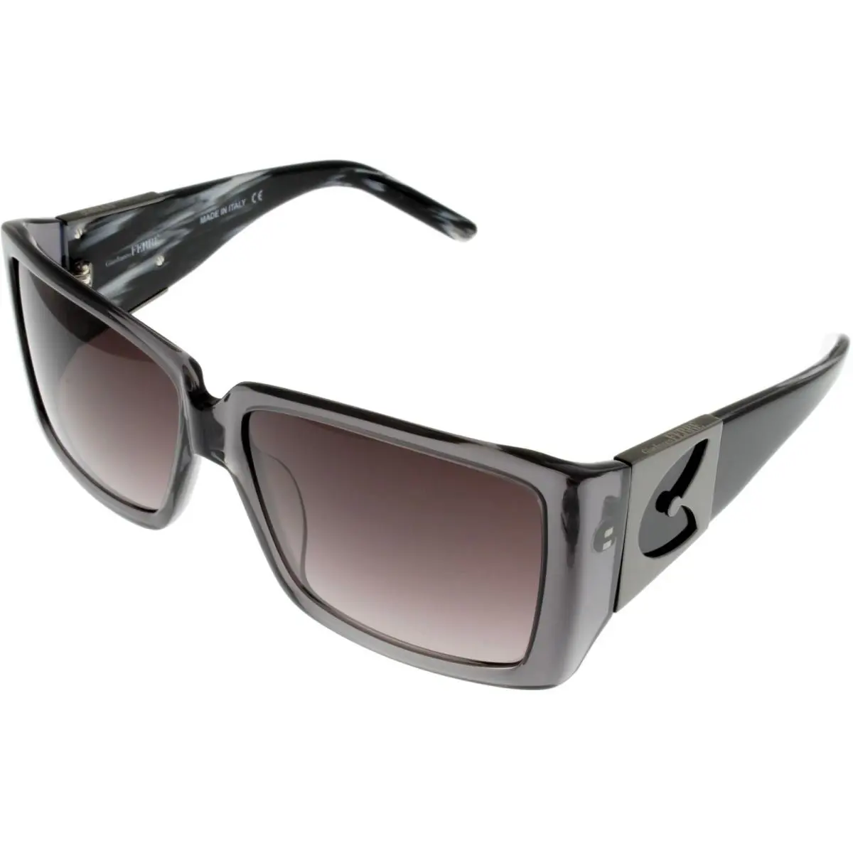 Sunglasses Women Grey Swarovski Rectangle GF957 04 by Gianfranco Ferre