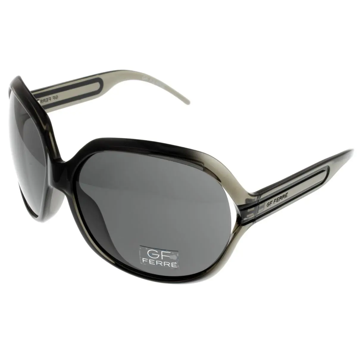 Sunglasses Women Black Grey Transparent Square FF686 01 by Gianfranco Ferre
