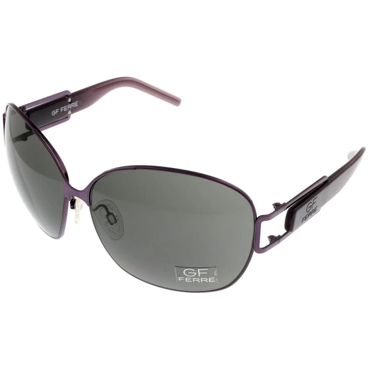 Sunglasses Women Violet Gray Rectangular FF685 03 by Gianfranco Ferre