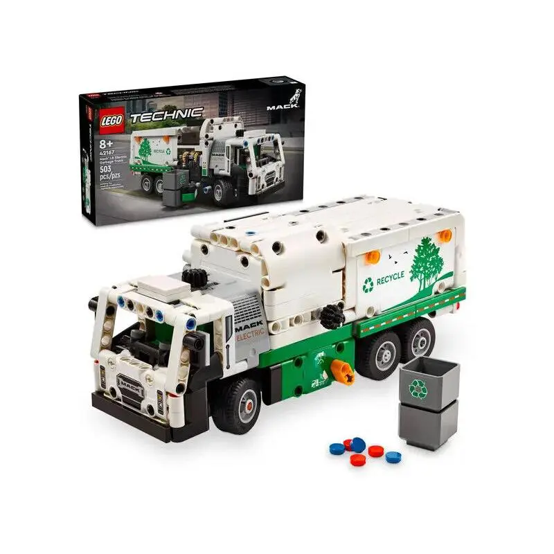 Lego Mack LR Electric Garbage Truck 42167 Traffic Minifigure Building Set