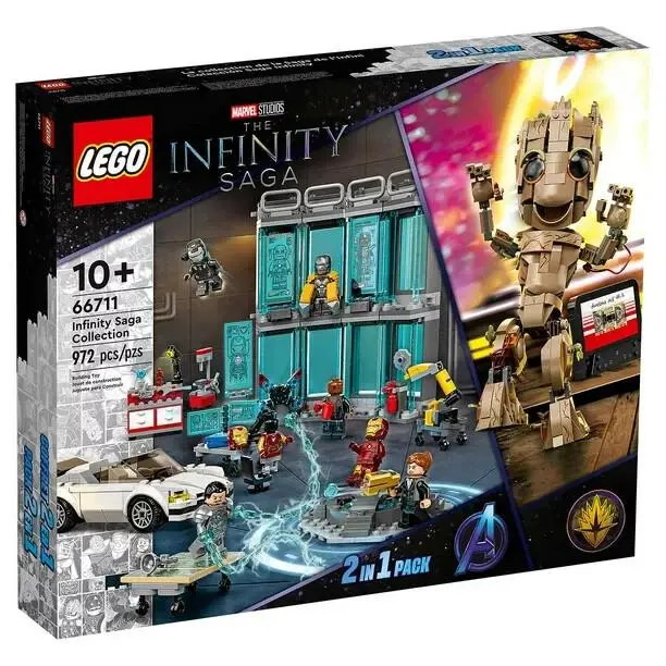Lego Infinity Saga Collection 66711 Retired-sealed 2-n-1 Baby Groot Iron Man