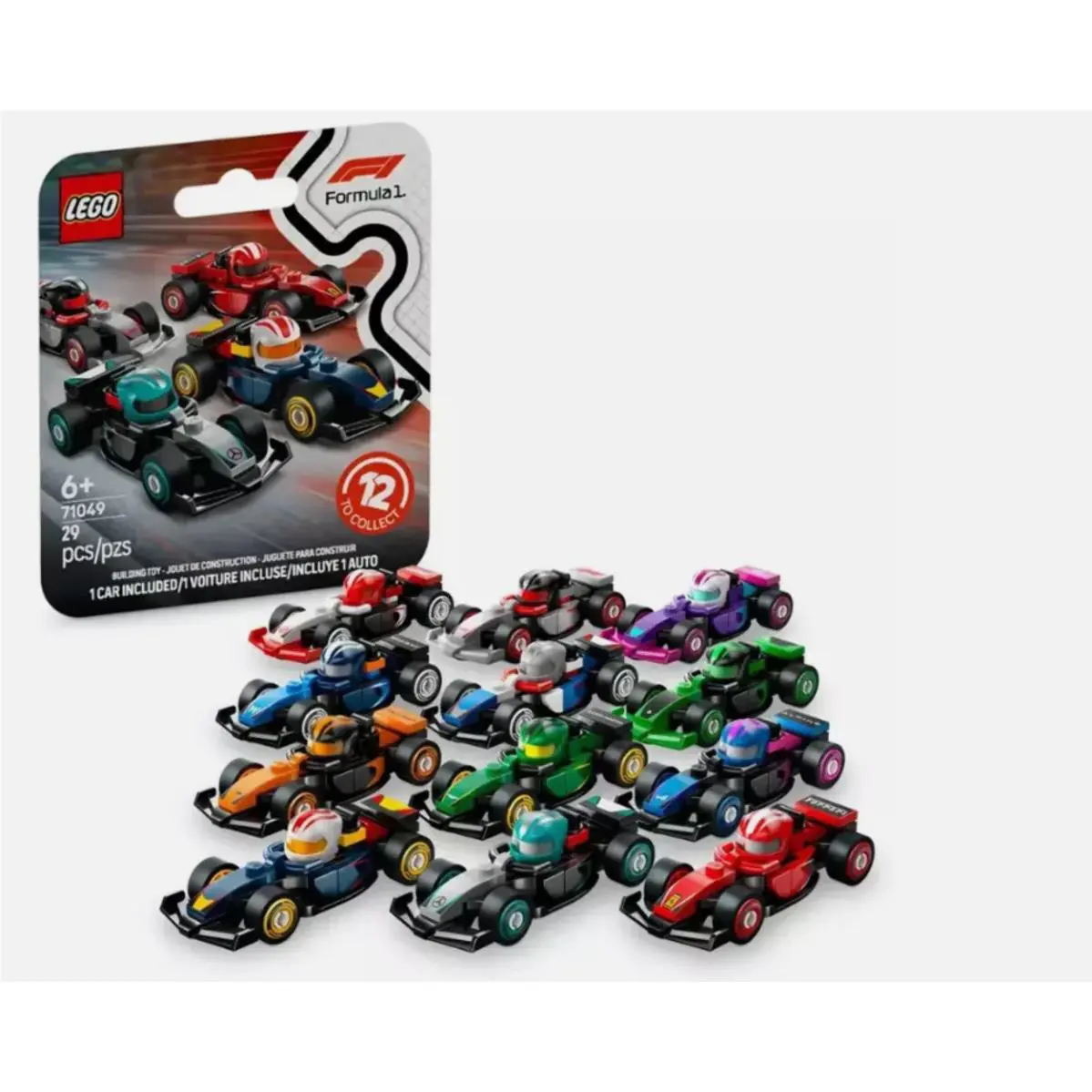 Lego Formula F1 Race Car Series 71049 Collectible Minifigures Complete Set of 12