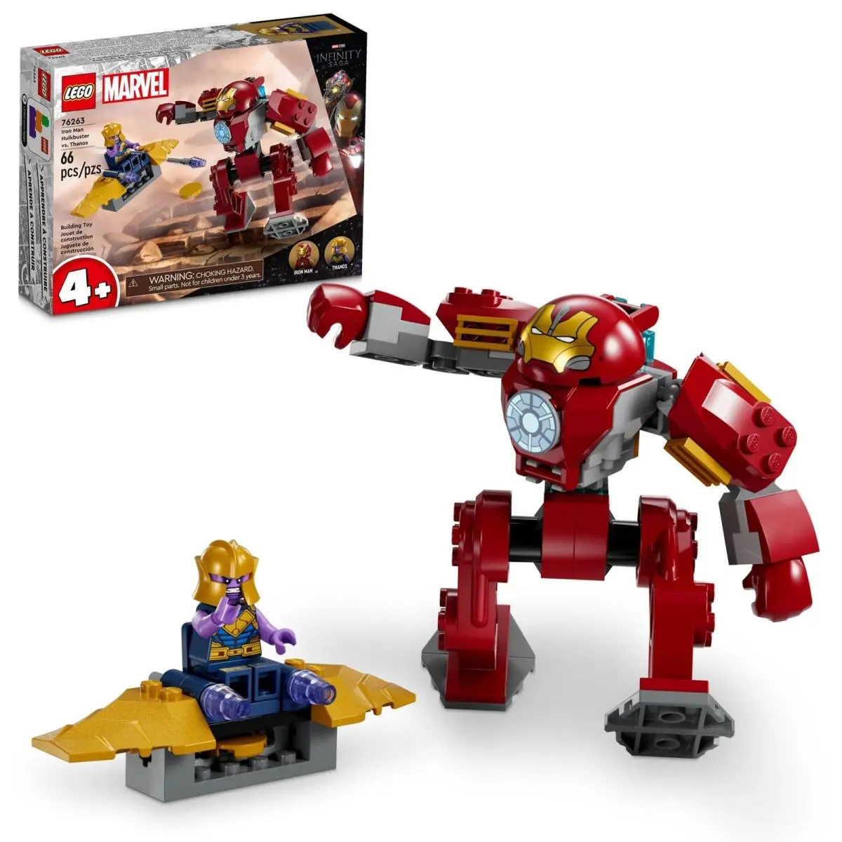 Lego Marvel Iron Man Hulkbuster Vs. Thanos 76263 Building Toy Set with