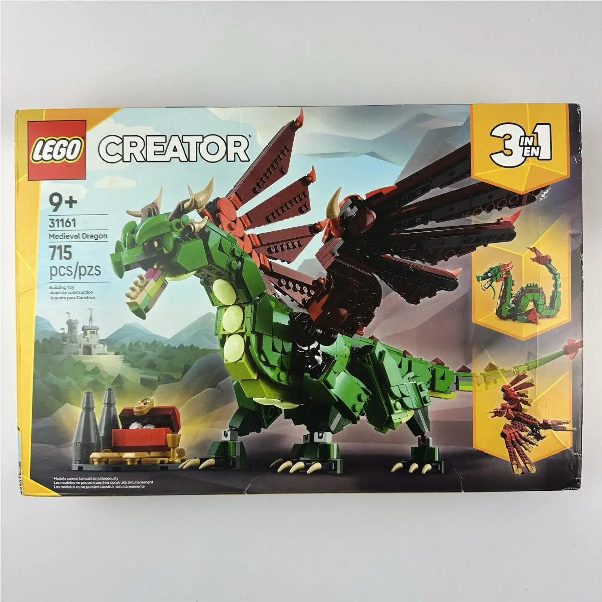 Lego Creator 3 IN 1 Medieval Dragon 31161 715 Pcs