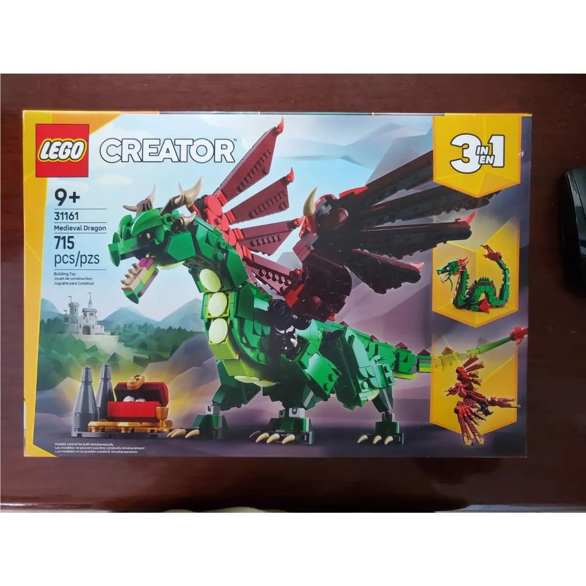 Lego Creator 3 in 1 Medieval Dragon 31161 Complete Set
