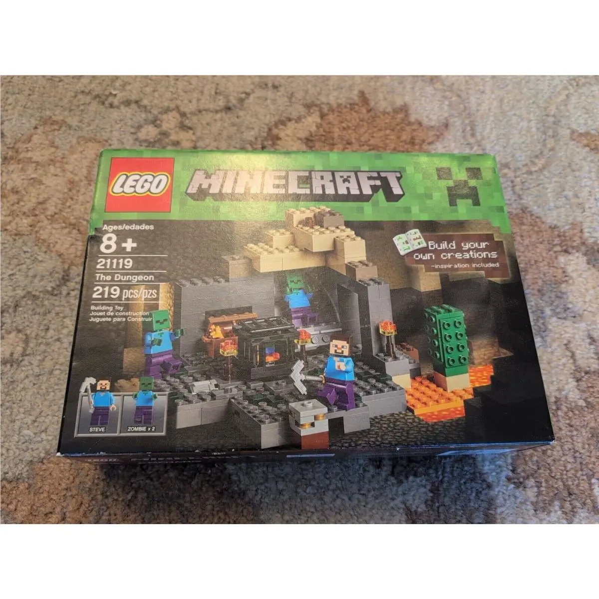 Lego Minecraft The Dungeon 21119 219 Pieces Taped Box