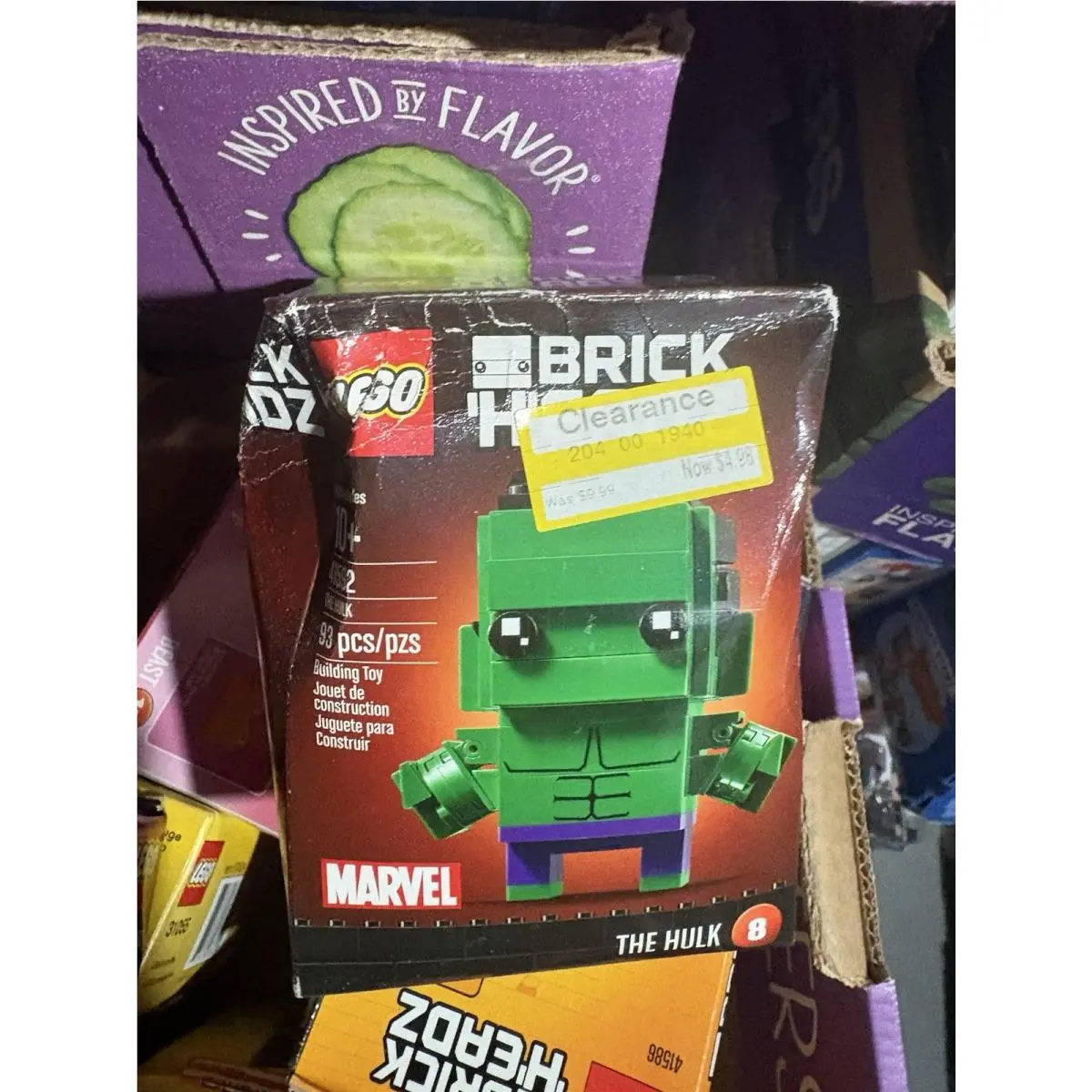 Lego 41592 Brickheadz Marvel Avengers Age of Ultron The Hulk Dented Box