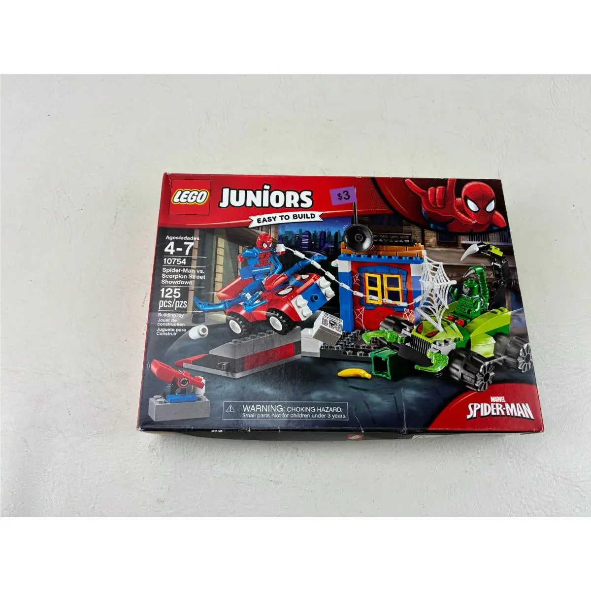 Lego Spider-man Vs. Scorpion Street Showdown Set - Marvel Juniors - 10754