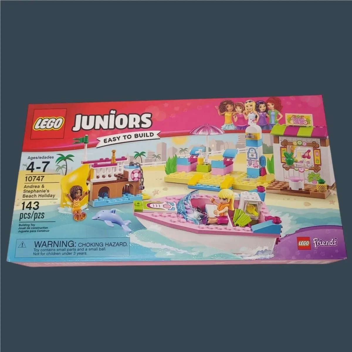 Lego Juniors 10747 Andrea Stephanies Beach Holiday Set 143 Pieces Ages 4-7