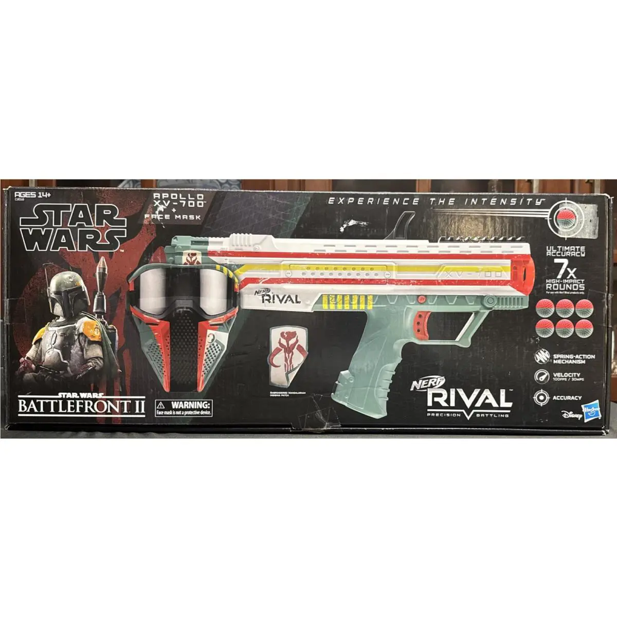 Hasbro Nerf Rival Apollo XV-700 Star Wars Battlefront II Face Mask w/ Patch Read