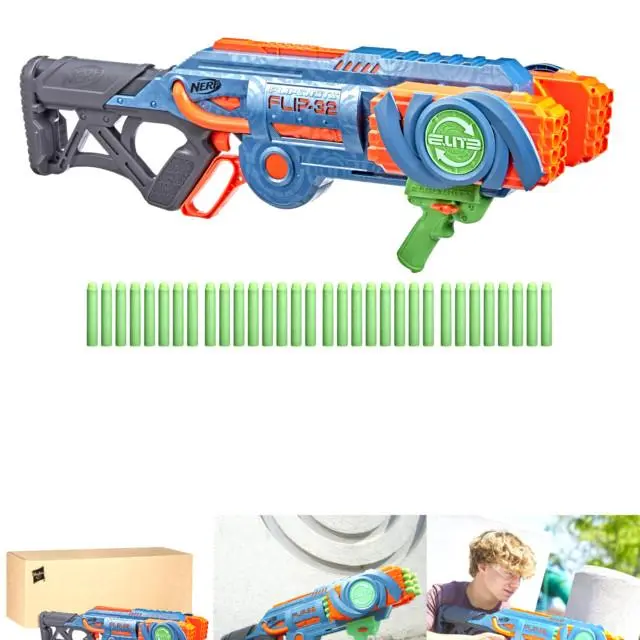 Nerf Elite 2.0 Flipshots Flip-32 Blaster with 32 Dart Barrels