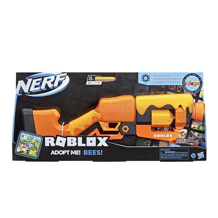 Nerf Roblox Adopt Me Bees Lever Action Dart Blaster 8 Darts Exclusive Code