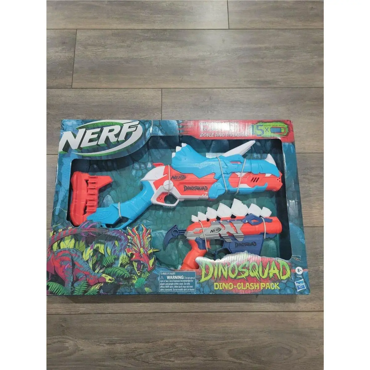 Nerf Dino-clash Pack Dinosquad Tricera-blast Stegosmash Dart Blaster Real