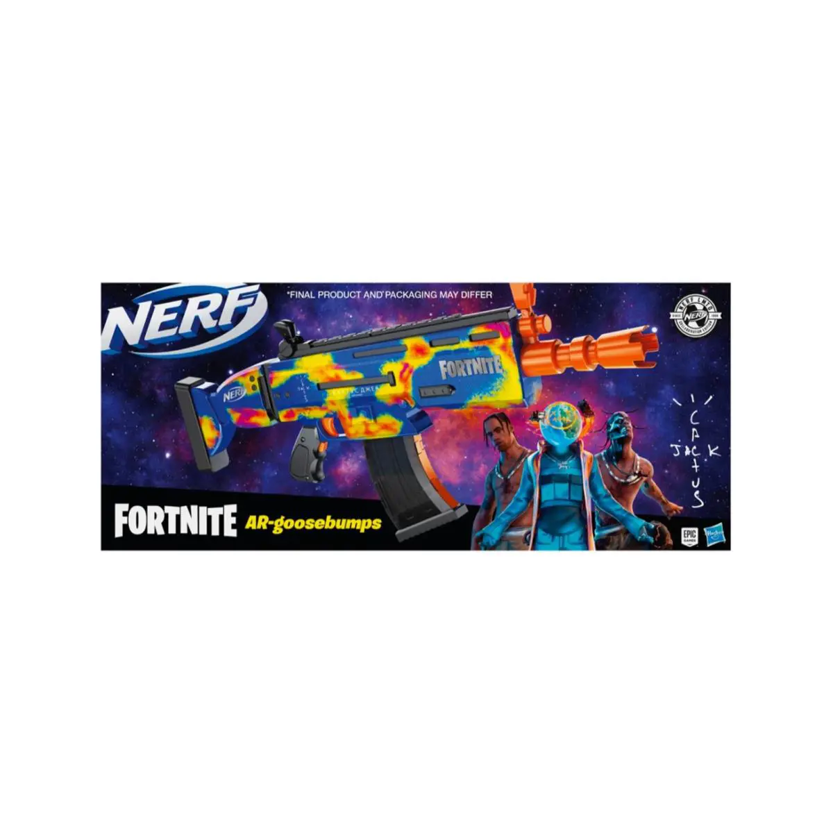 Travis Scott x Cactus Jack For Fortnite Ar-goosebumps Nerf Elite Dart Blaster